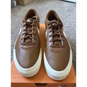 Nike Court Shot Mens 13 British Tan Low Top Board Shoes Sneakers FQ8146-201 New